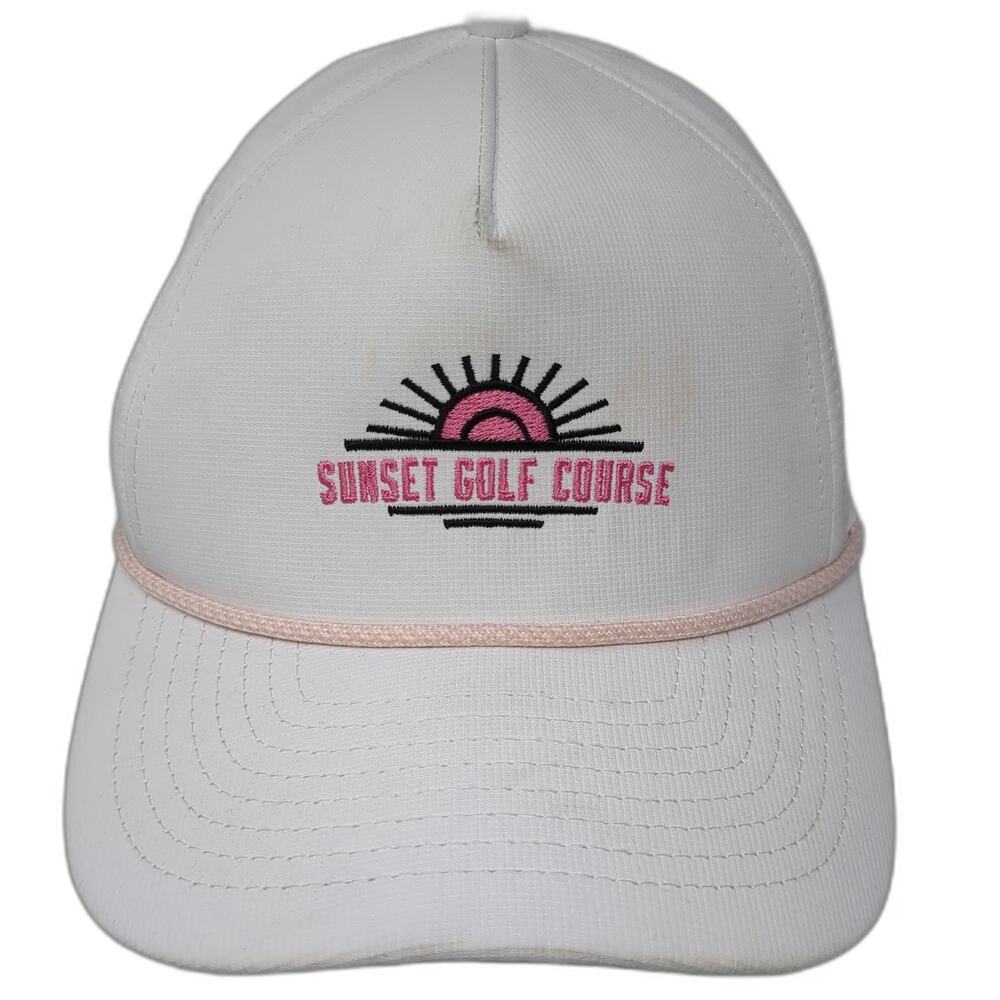 Imperial 5 Panel White S Sunset Golf Course Rope Snapback Performance Hat
